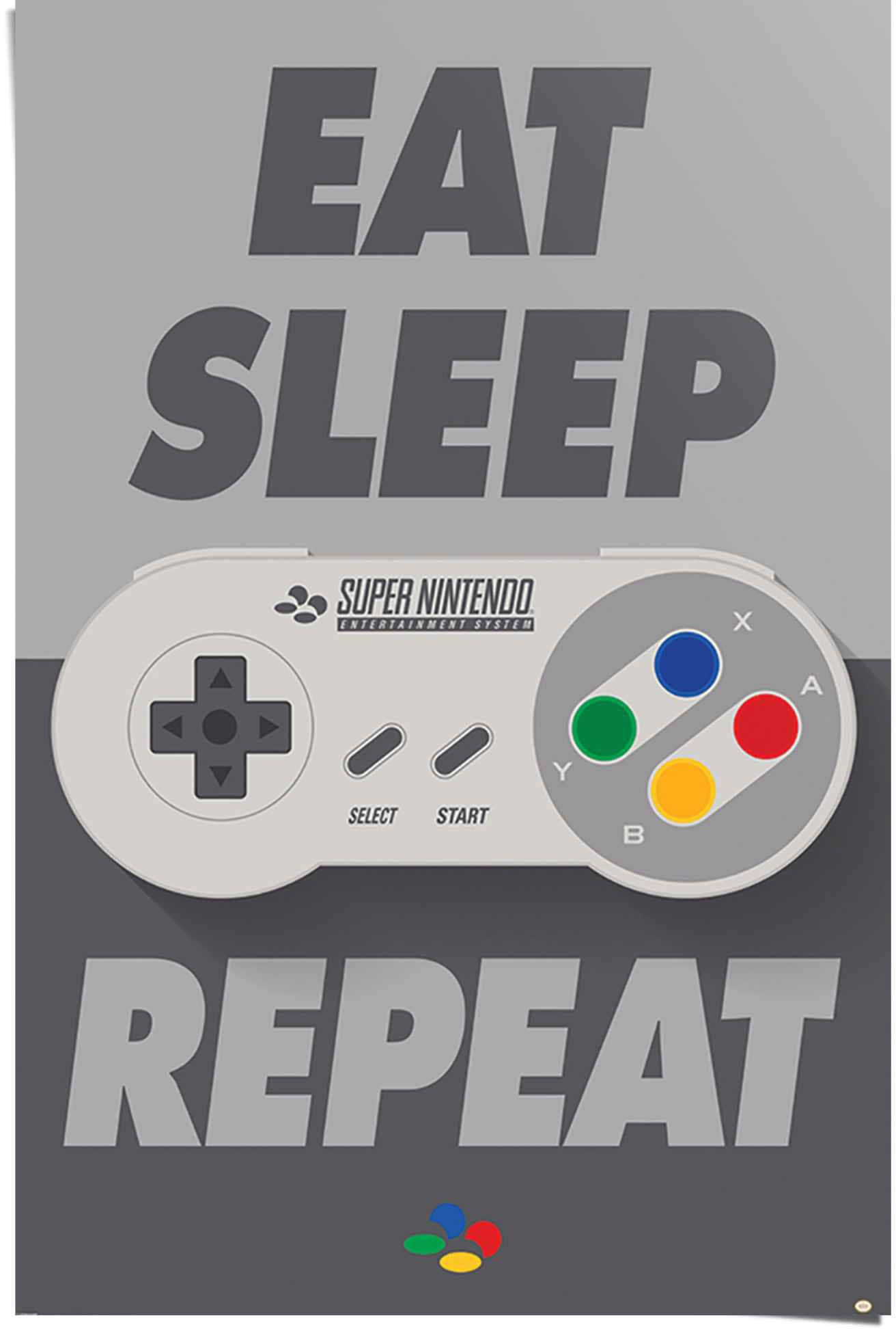 Reinders Poster "Super Nintendo Eat, sleep, repeat", (1 St.) günstig online kaufen
