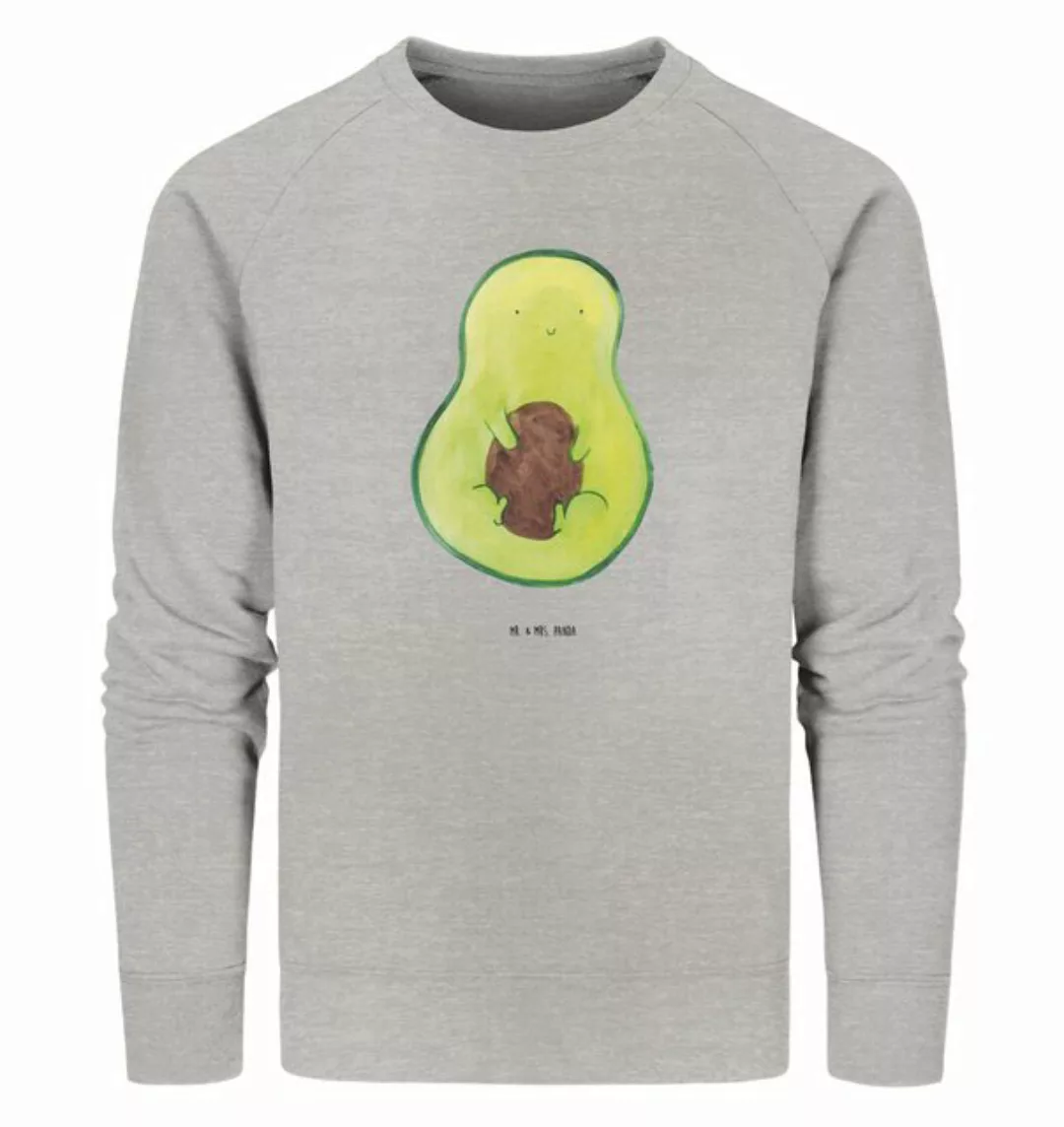 Mr. & Mrs. Panda Longpullover Größe M Avocado Kern - Heather Grey - Geschen günstig online kaufen