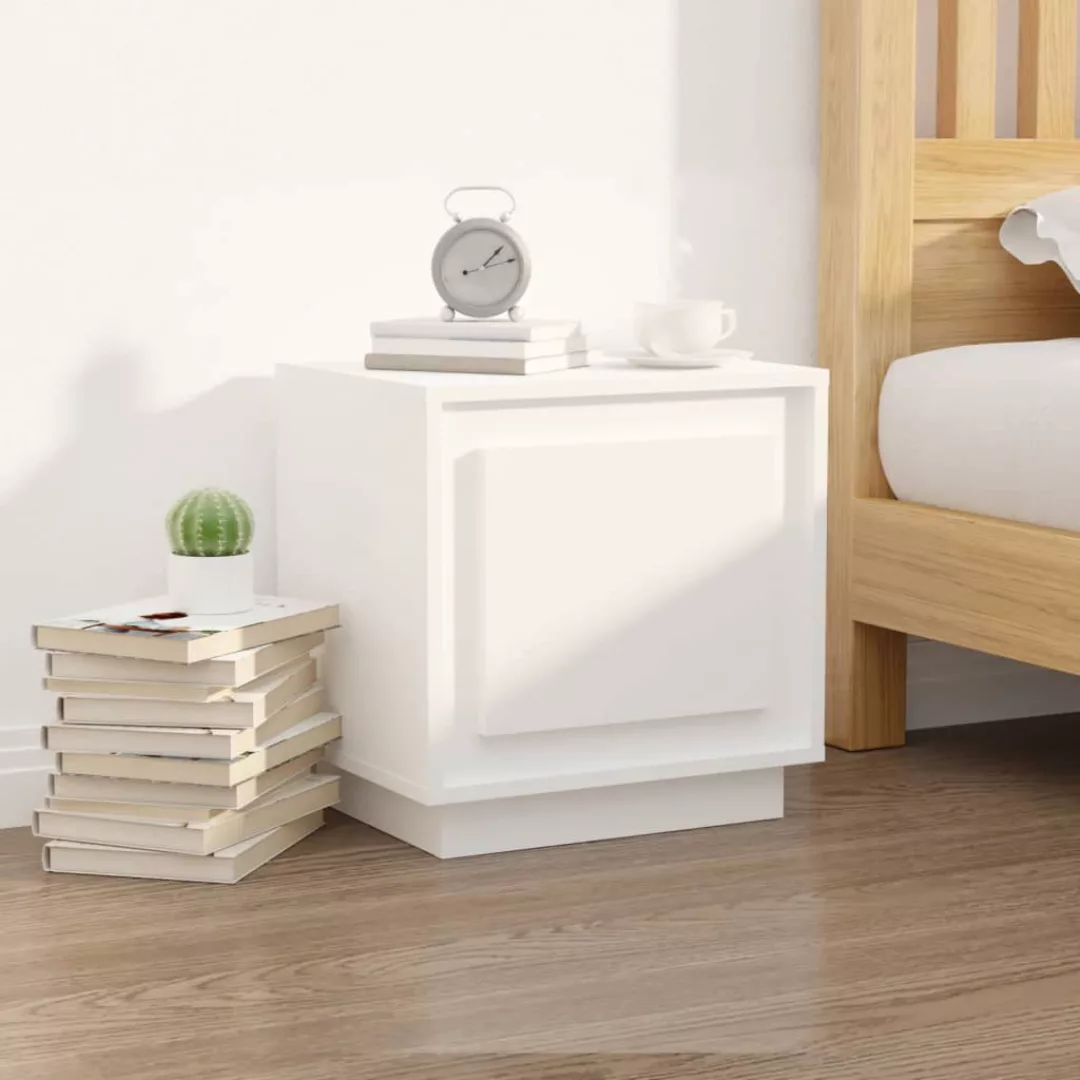 Vidaxl Nachttisch Weiß 44x35x45 Cm Holzwerkstoff günstig online kaufen