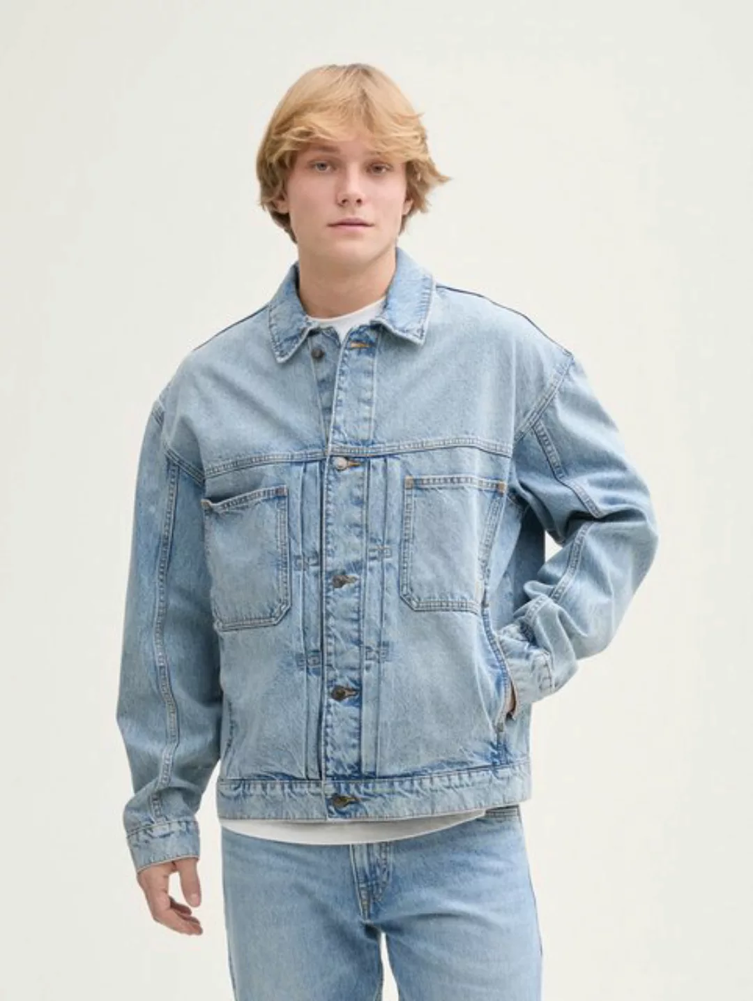 TOM TAILOR Denim Jeansjacke Relaxed Fit Jeansjacke mit Brusttaschen günstig online kaufen