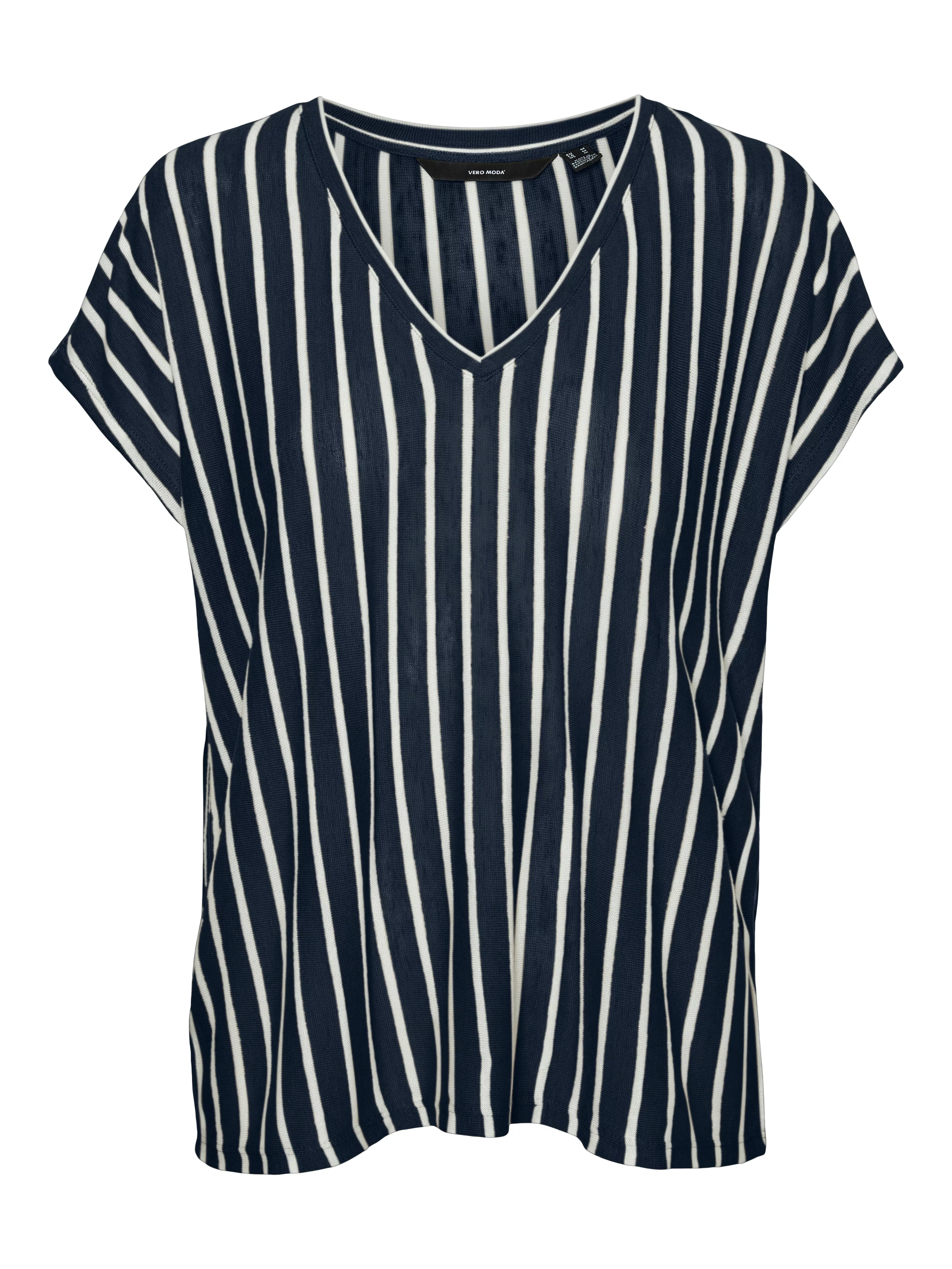 Vero Moda Kurzarmshirt "VMLANA SS V-NECK TOP JRS GA" günstig online kaufen