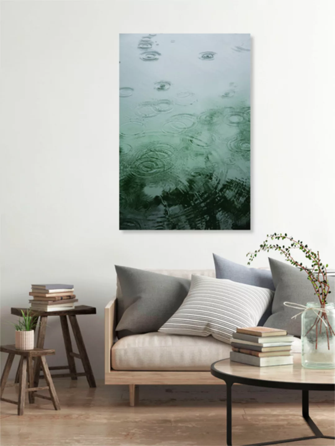 Poster / Leinwandbild - Raindrops Under The Tree günstig online kaufen