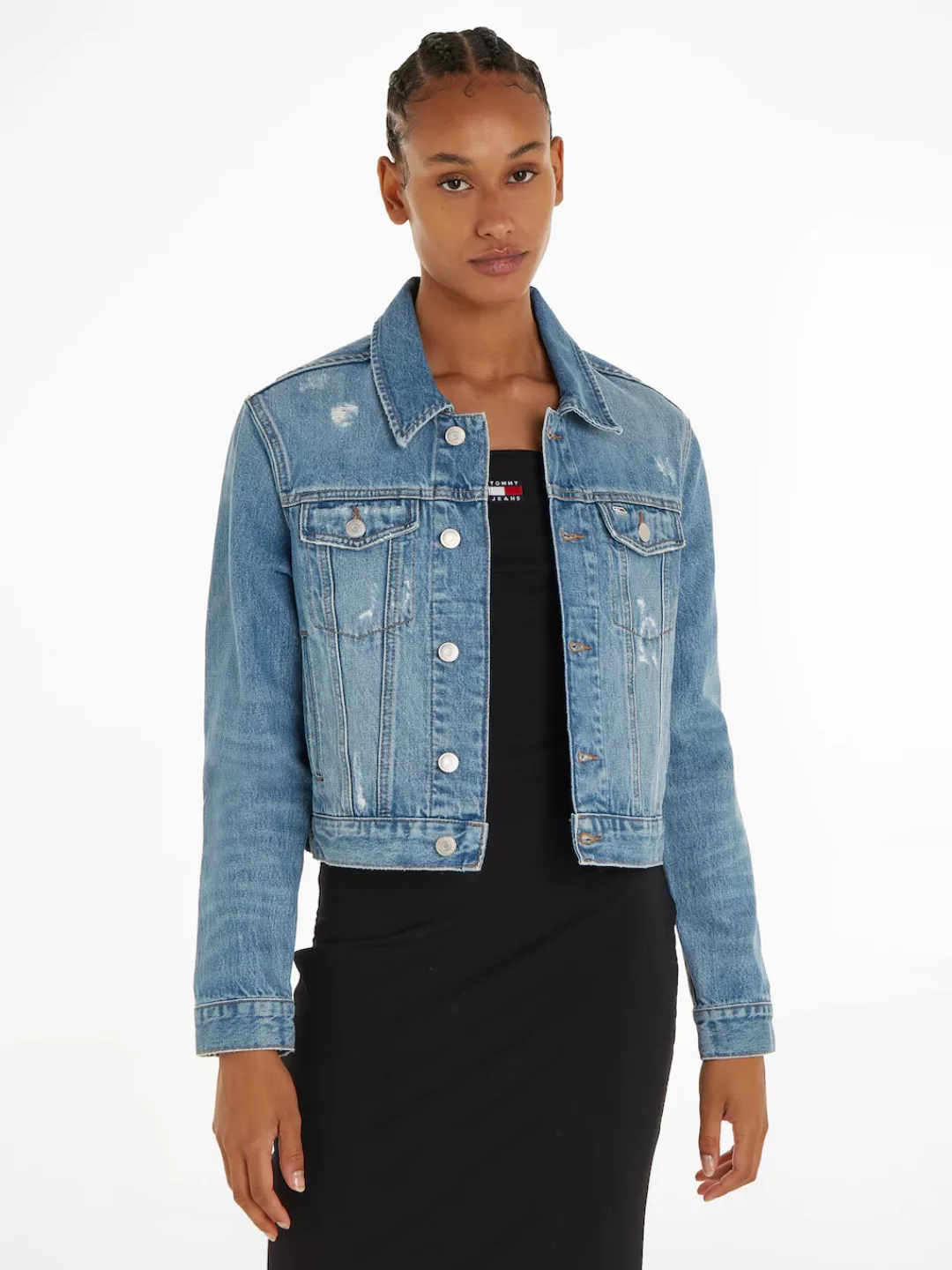 Tommy Jeans Jeansjacke IZZIE SLM JACKET BH0013 mit leichten used Effekten günstig online kaufen