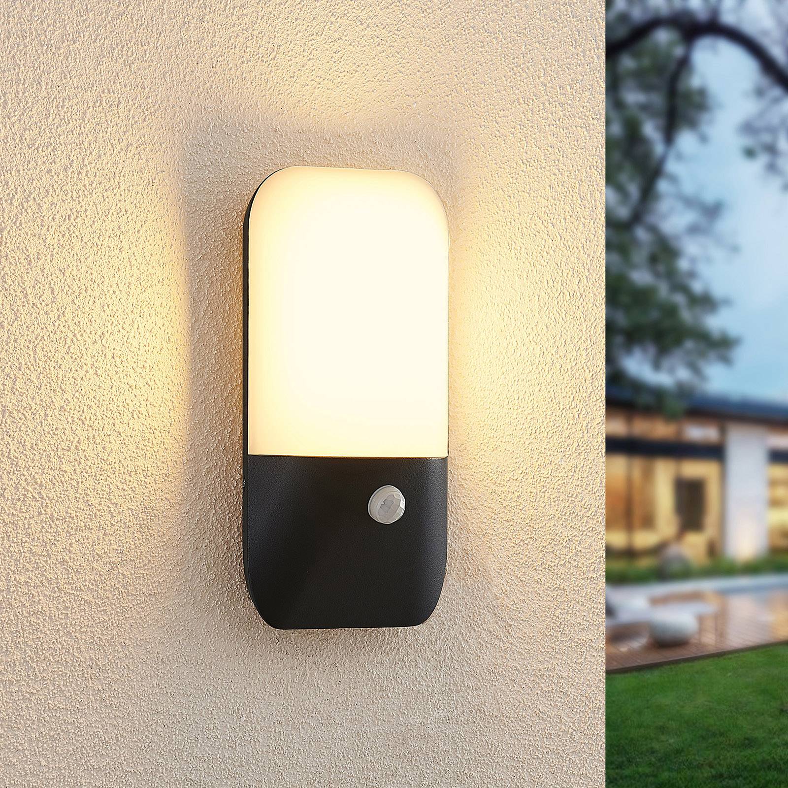 Lucande Bazilea LED-Sensor-Außenwandleuchte günstig online kaufen