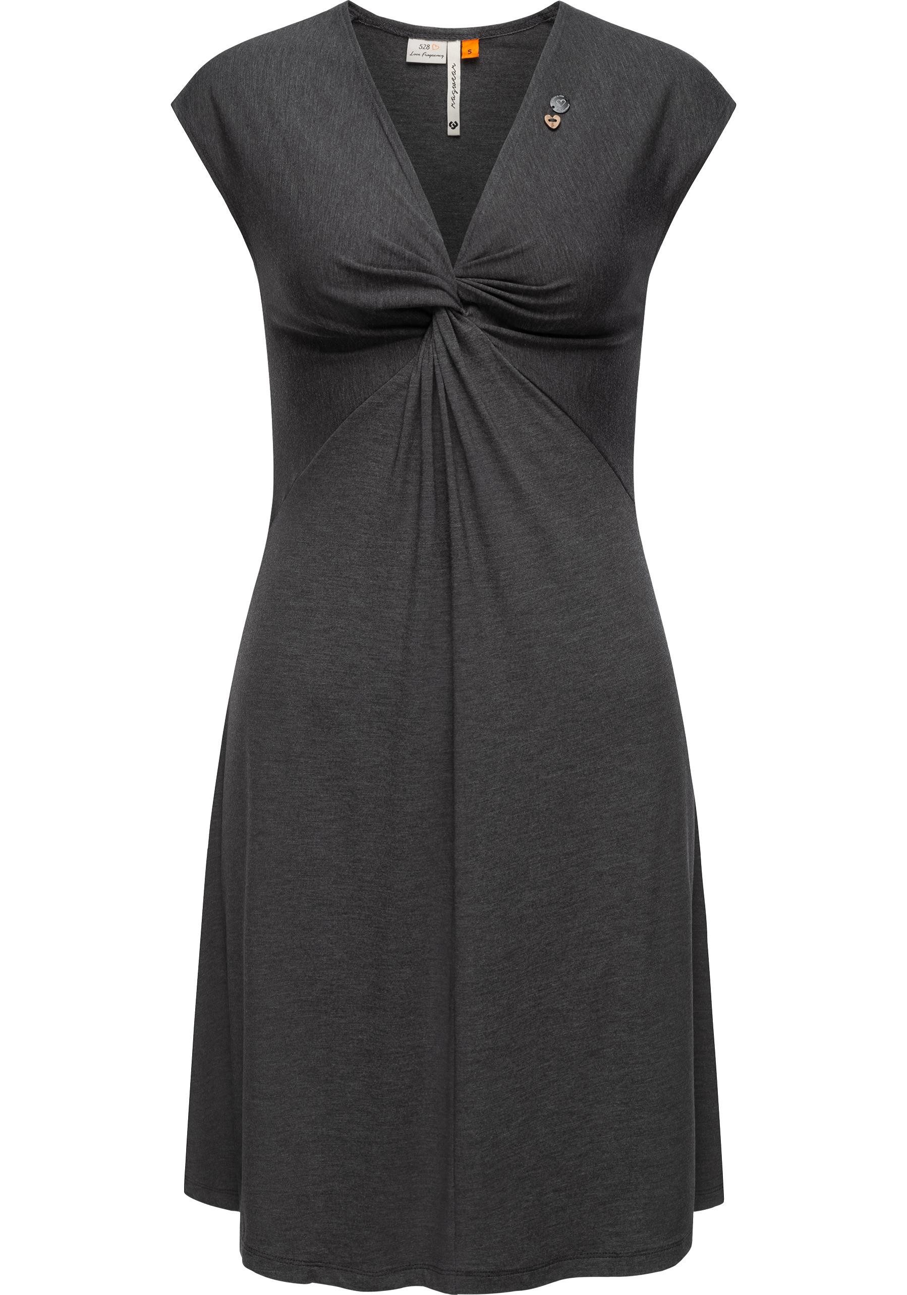 Ragwear Jerseykleid "Comfrey Solid", stylisches Sommerkleid mit tiefem V-Au günstig online kaufen