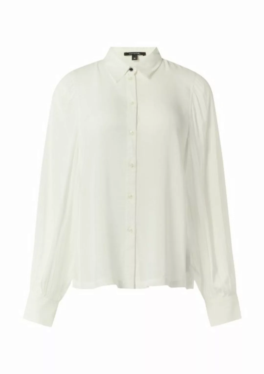 Comma Langarmbluse Relaxed-Fit-Bluse mit voluminösen Ärmeln und Raffungen R günstig online kaufen