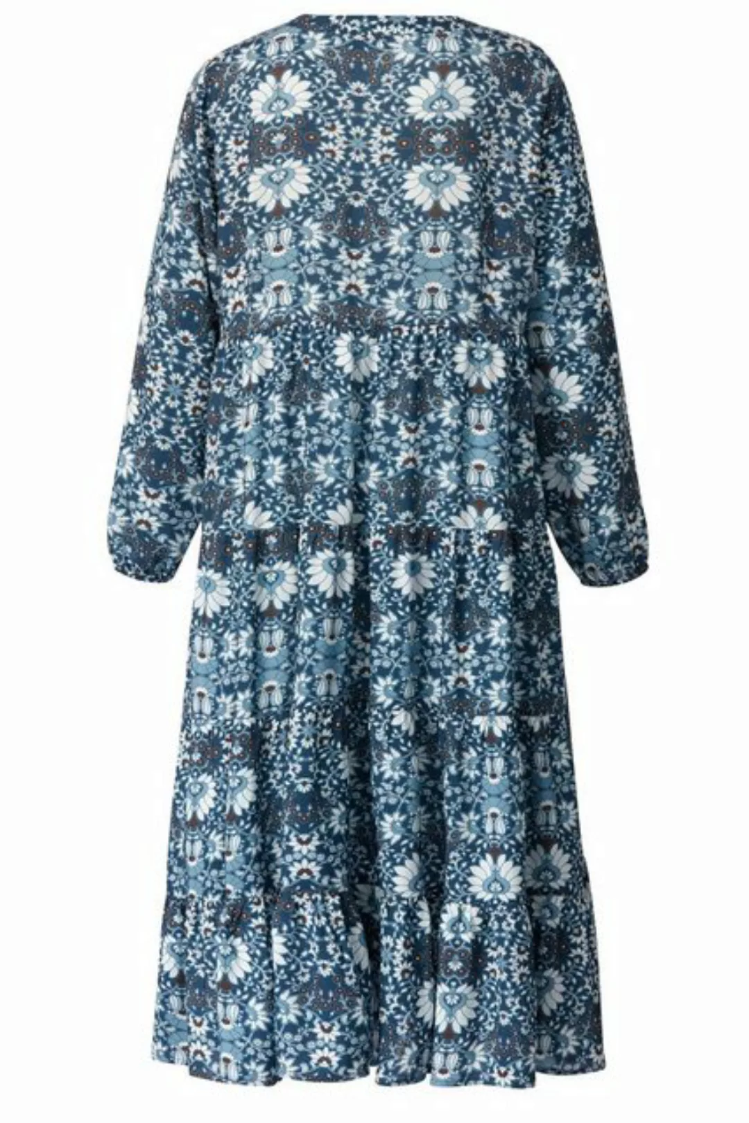 Janet & Joyce Sommerkleid Midikleid A-Line floraler Druck Tunika-Ausschnitt günstig online kaufen