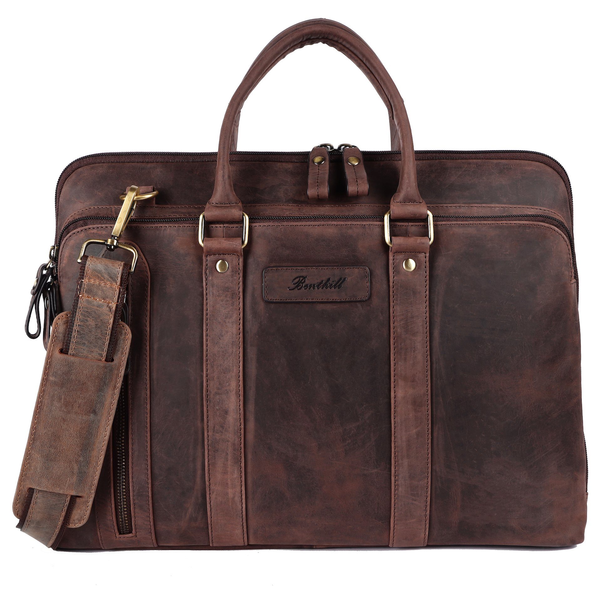 Benthill Aktentasche Echt Leder Laptoptasche Notebooktasche günstig online kaufen