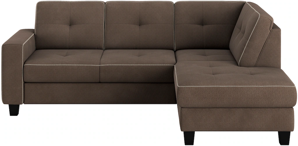 Places of Style Ecksofa »Varese«, Kreuznaht in beige günstig online kaufen