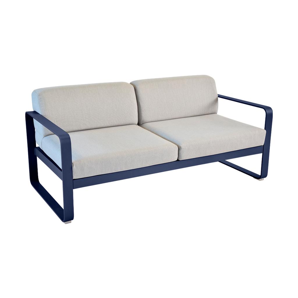 Bellevie Lounge-Sofa 2-Sitzer 92 Abyssblau 79 Flanellgrau günstig online kaufen