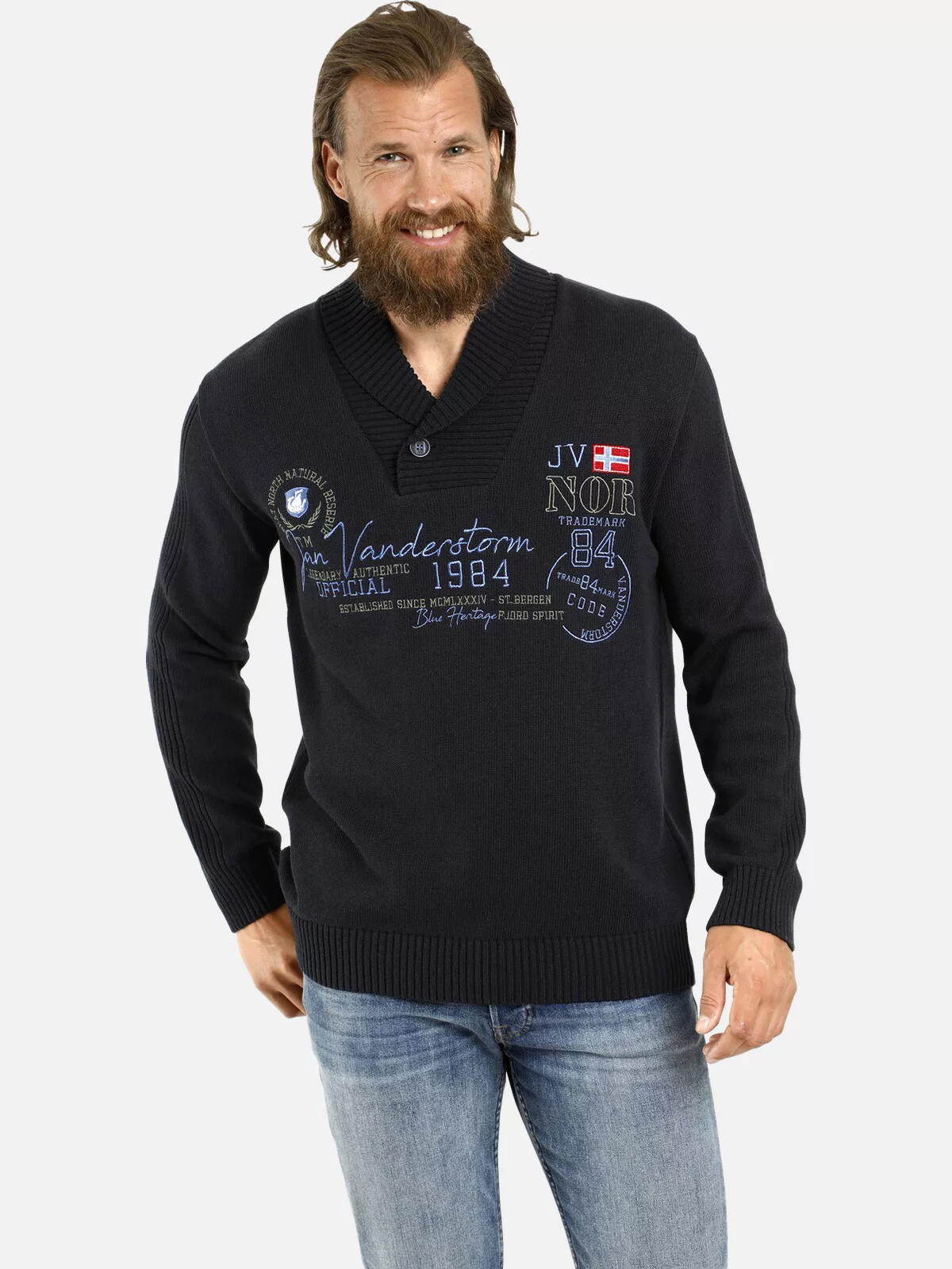 Jan Vanderstorm Schalkragenpullover "Pullover HAMAR" günstig online kaufen