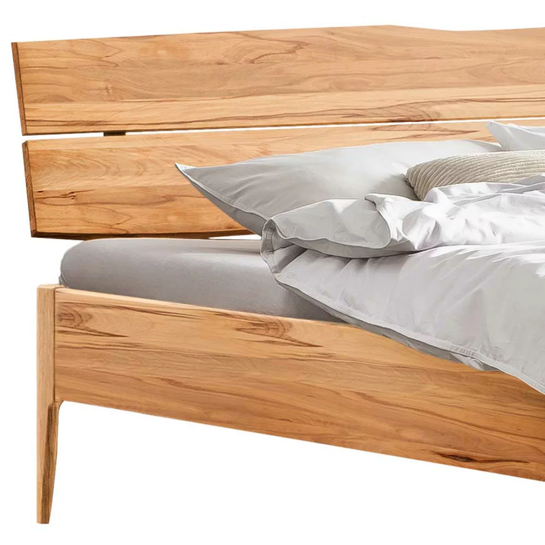 Wildbuche Bett 140x200 cm in modernem Design 81 cm Kopfteil günstig online kaufen