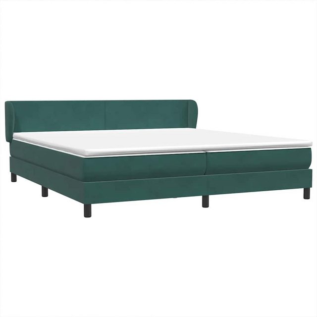 vidaXL Bett Boxspringbett mit Matratzen Dunkelgrün 180x220 cm Samt günstig online kaufen