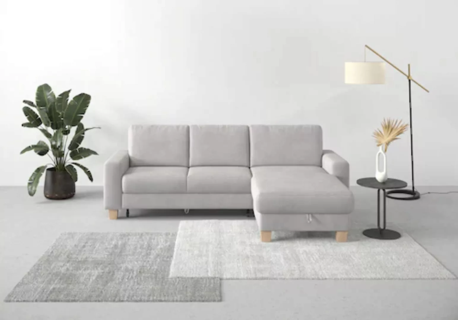 Home affaire Ecksofa »Summer L-Form«, mit Recamiere, mit oder ohne Bettfunk günstig online kaufen