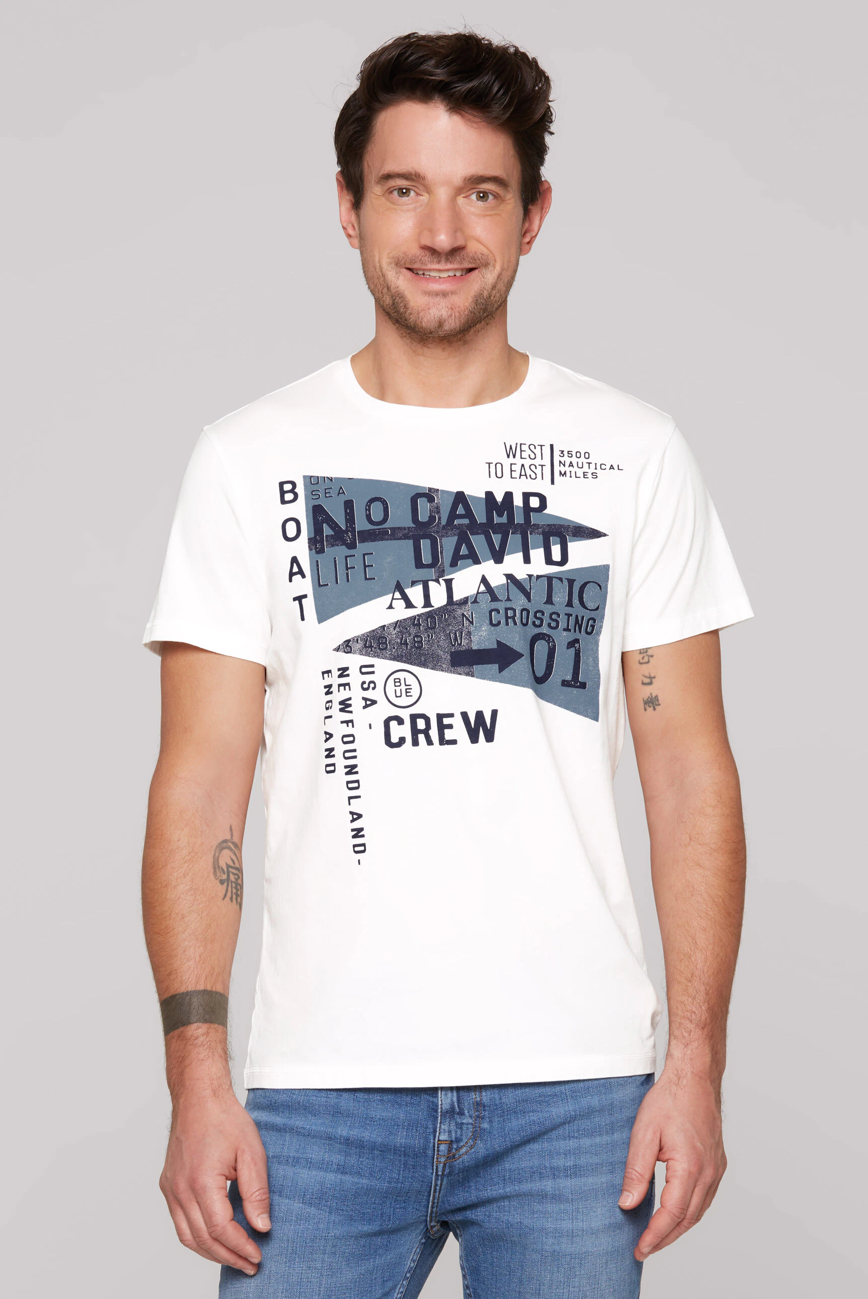 CAMP DAVID Rundhalsshirt, aus Baumwolle günstig online kaufen