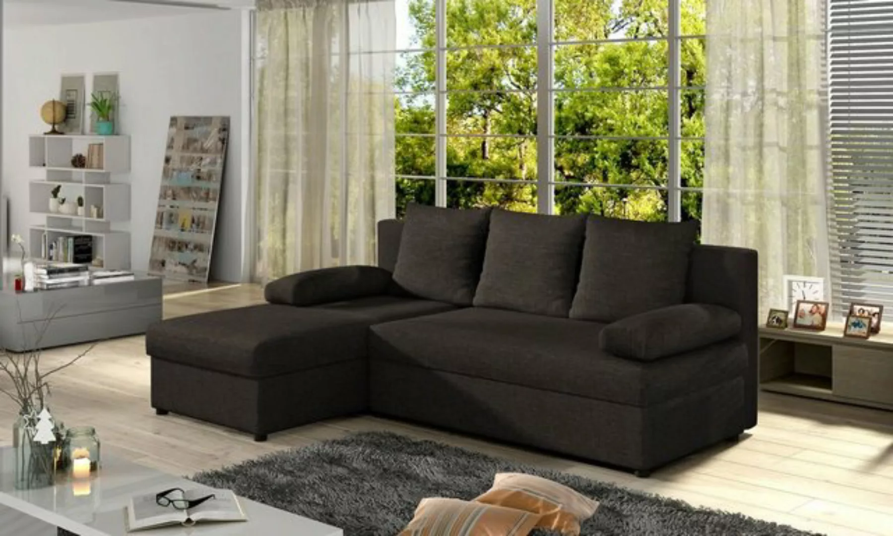 JVmoebel Ecksofa Moderne Schlafsofa Couch Polster Ecksofa Garnitur Bettfunk günstig online kaufen