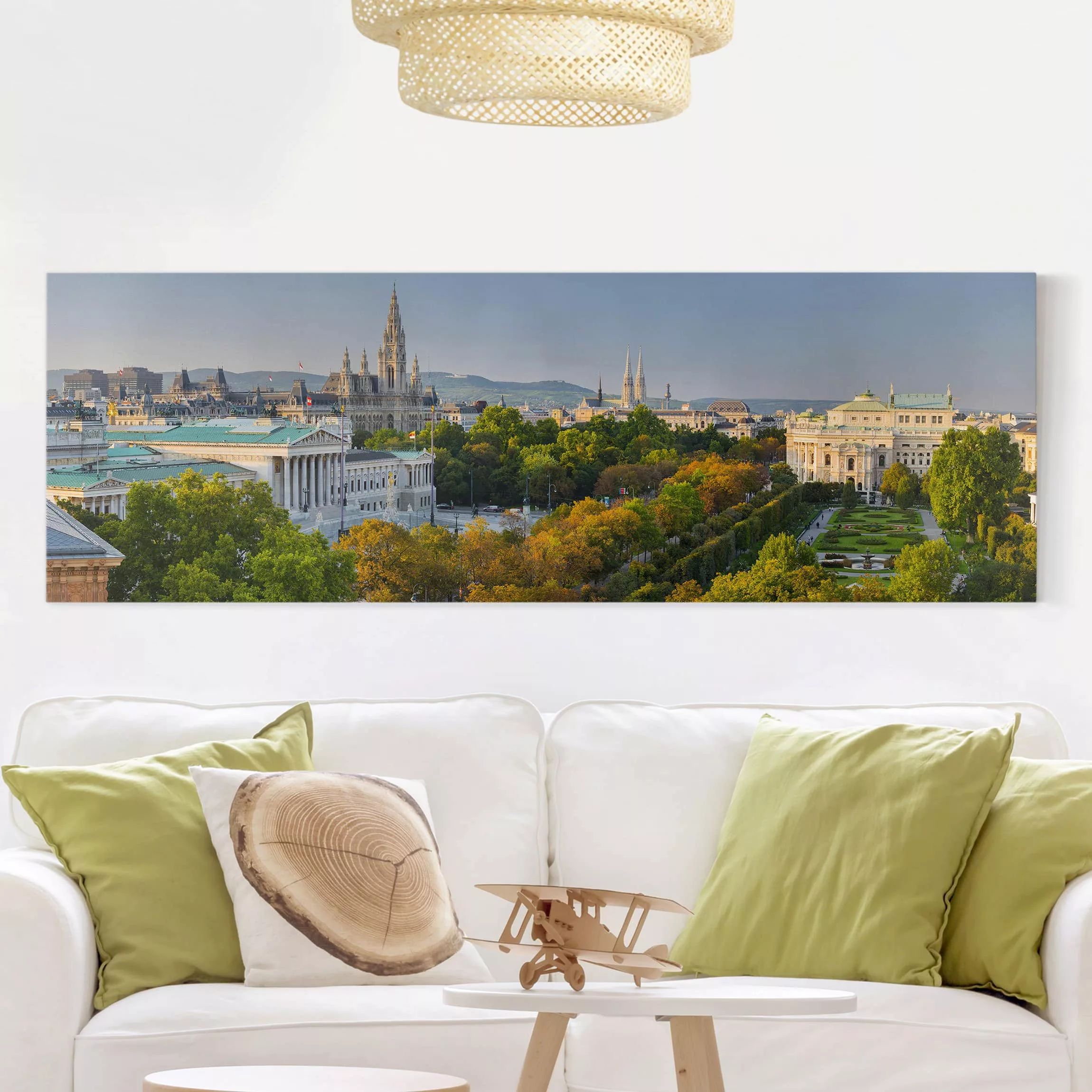 Leinwandbild Architektur & Skyline - Panorama Blick über Wien günstig online kaufen