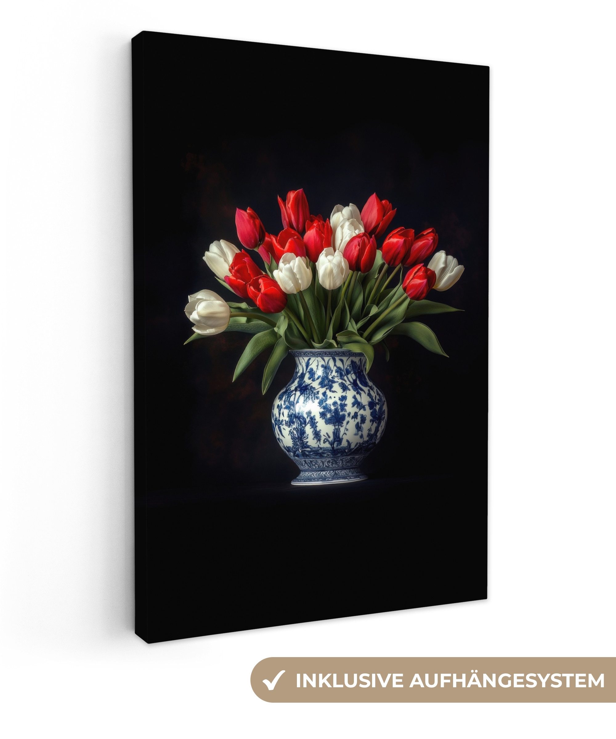 OneMillionCanvasses® Leinwandbild Rot - Blumen - günstig online kaufen