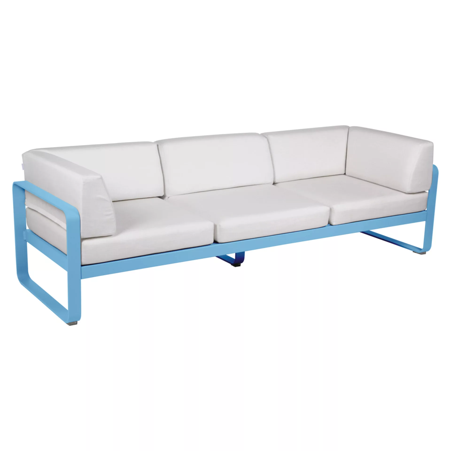 Bellevie 3-Sitzer Club Sofa Outdoor E1 Maya-Blau 81 Grauweiß günstig online kaufen