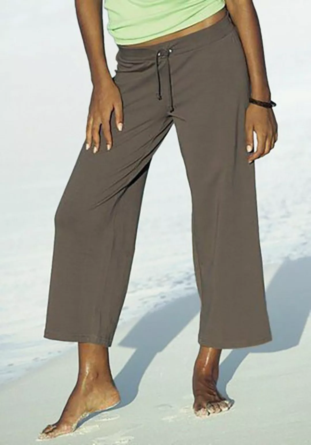 Beachtime 7/8-Strandhose aus weichem Jersey, Wide-Leg, Jogginghose, Relaxho günstig online kaufen