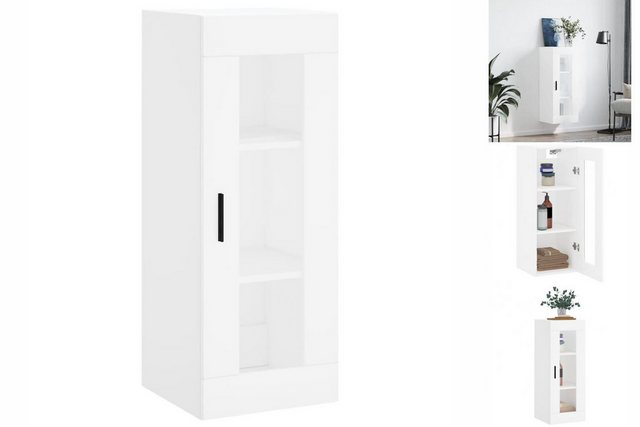 vidaXL Hängeschrank Wandschrank Weiß 34,5x34x90 cm Glas Vitrine Hängeschran günstig online kaufen