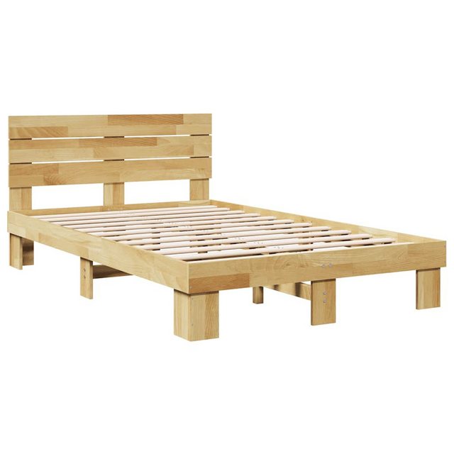 vidaXL Bett Massivholzbett mit Kopfteil ohne Matratze 120x190 cm Eichenholz günstig online kaufen