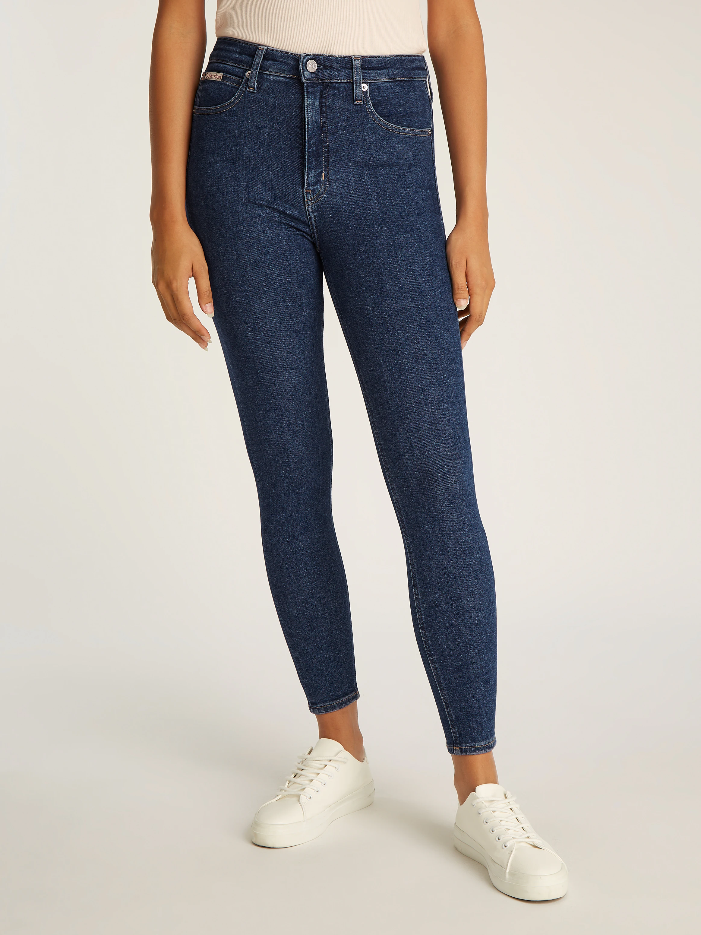 Calvin Klein Jeans Skinny-fit-Jeans "HIGH RISE SUPER SKINNY ANKLE", in blau günstig online kaufen