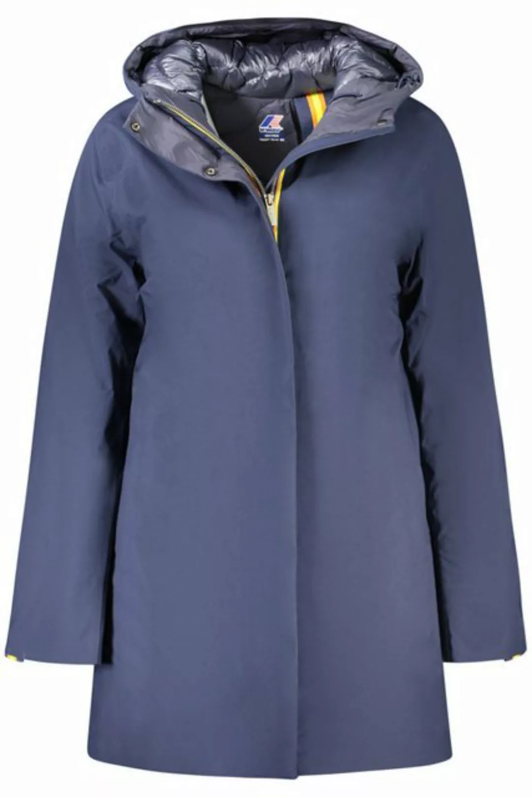 K-Way Outdoorjacke Moderner Trenchcoat für Damen in Blau mit Kapuze und Tas günstig online kaufen