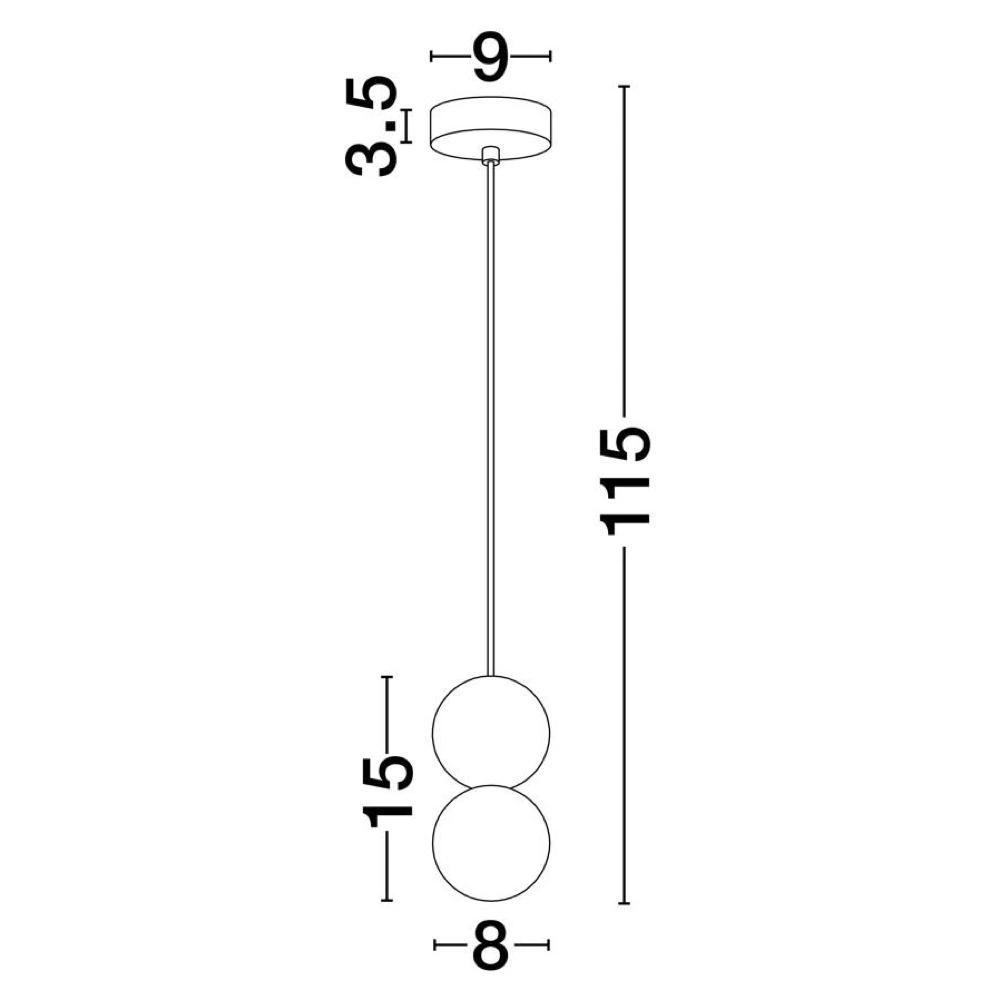 Pendelleuchte Zero in Weiß G9 150mm günstig online kaufen