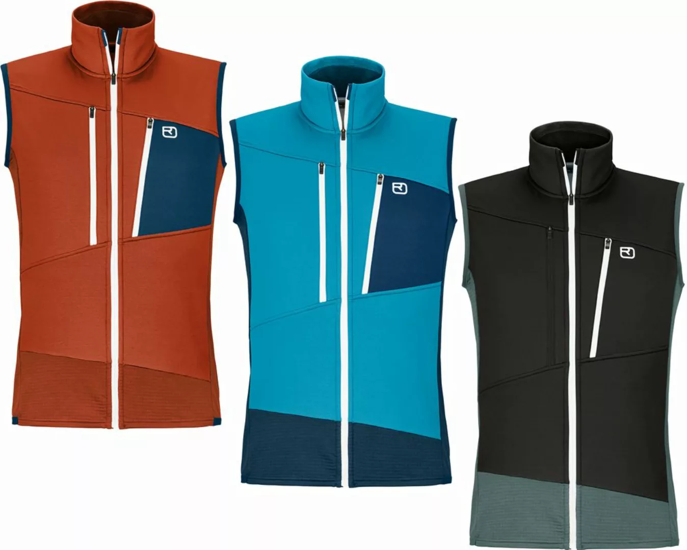 Ortovox Fleece Grid Vest Men - Fleece Jacke günstig online kaufen