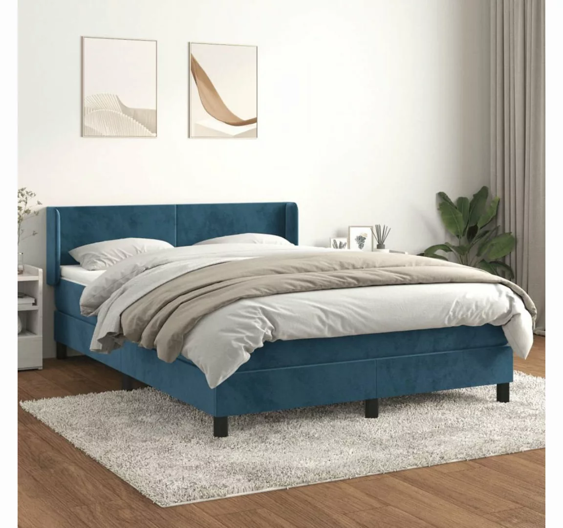 vidaXL Boxspringbett Bett Boxspringbett mit Matratze & Topper Samt verschie günstig online kaufen