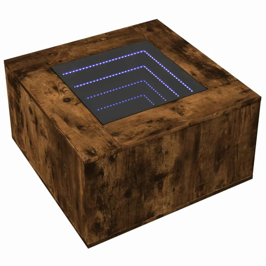 vidaXL Couchtisch LED-Couchtisch Räuchereiche 60x60x40 cm günstig online kaufen