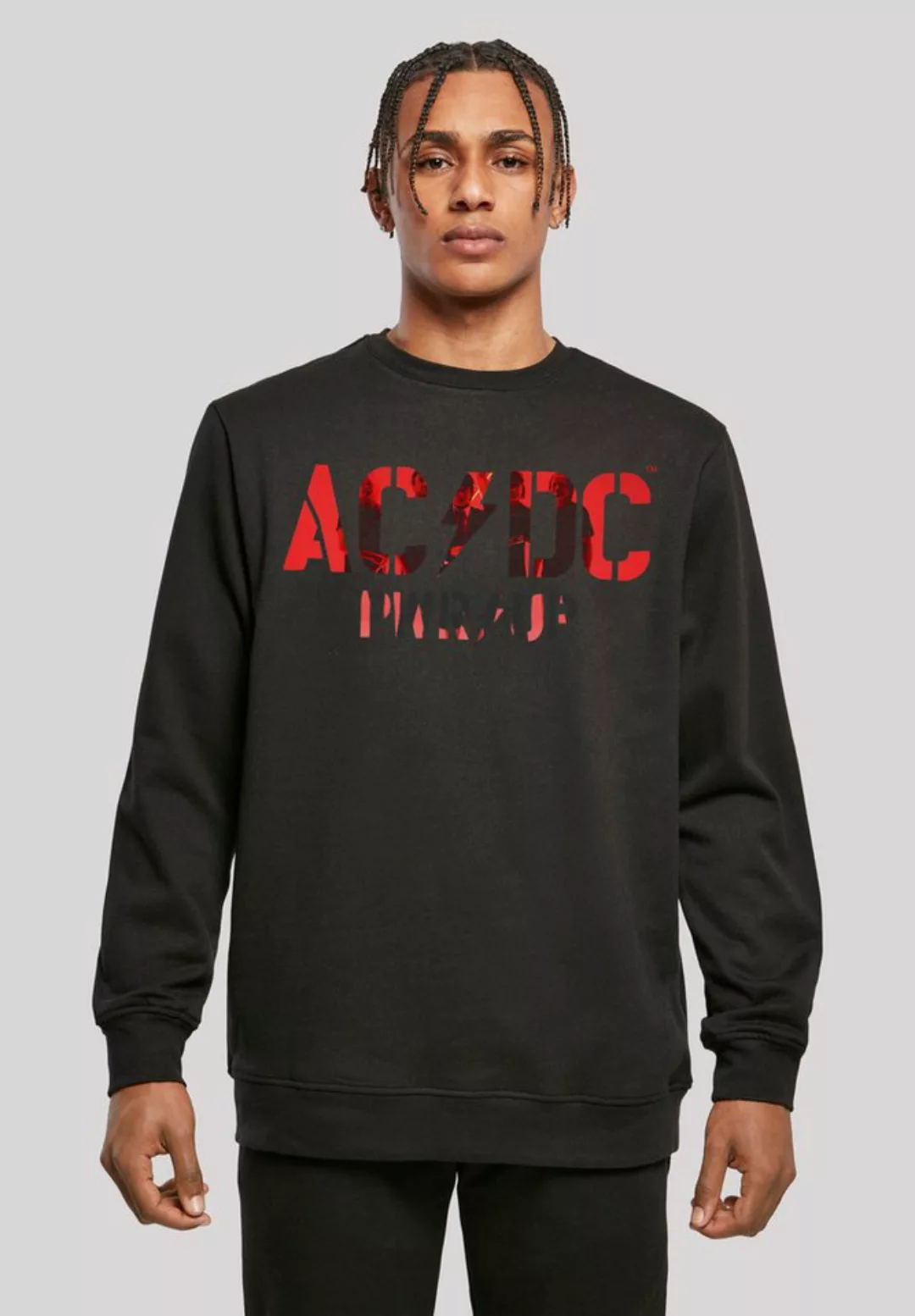 F4NT4STIC Sweatshirt ACDC Rock Musik Band PWRUP Photo Logo Print günstig online kaufen