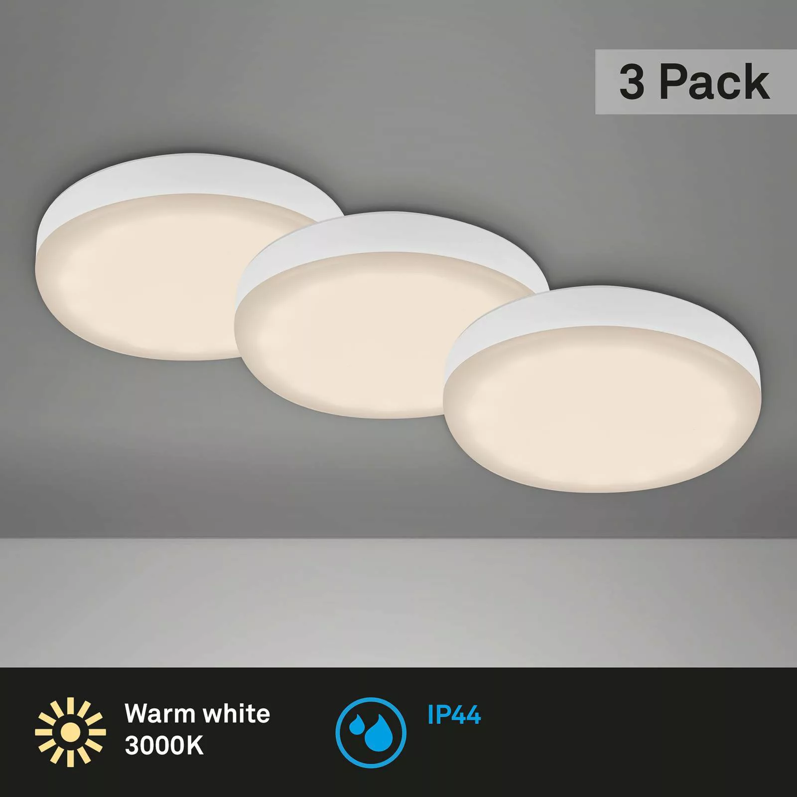 LED-Einbaustrahler Plat, weiß, 3er-Set, 3.000K günstig online kaufen