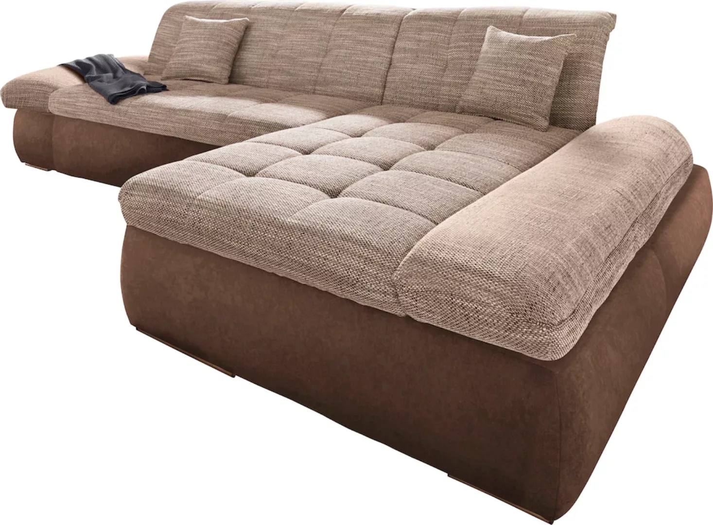 DOMO collection Ecksofa "NMoric incl. Zierkissen B/T/H: 273/216/80 cm L-For günstig online kaufen