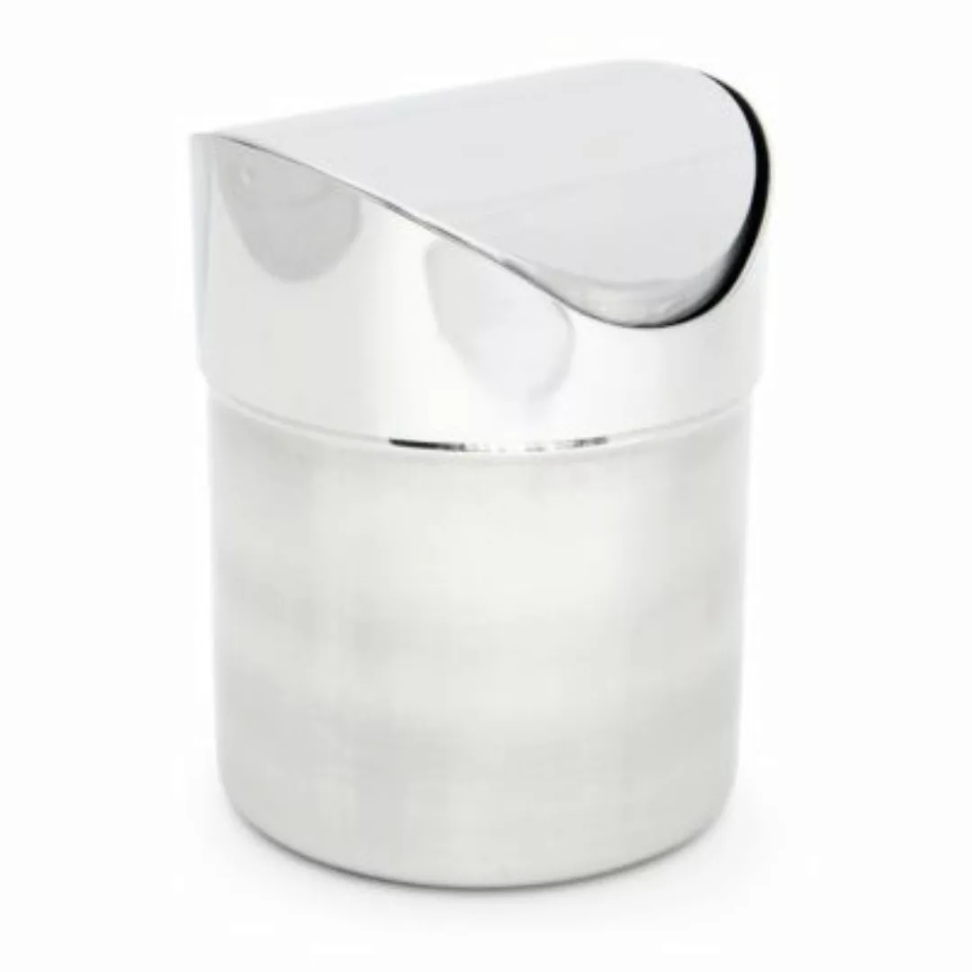 relaxdays Edelstahl Tischabfallbehälter 1,2 Liter silber günstig online kaufen