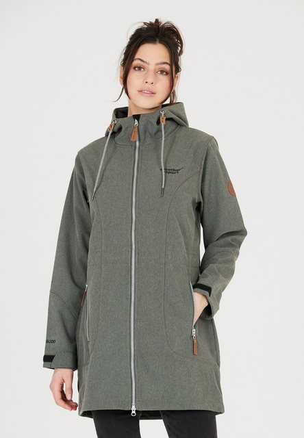 WEATHER REPORT Softshelljacke "Lilan", mit langem Schnitt und wasserdichter günstig online kaufen