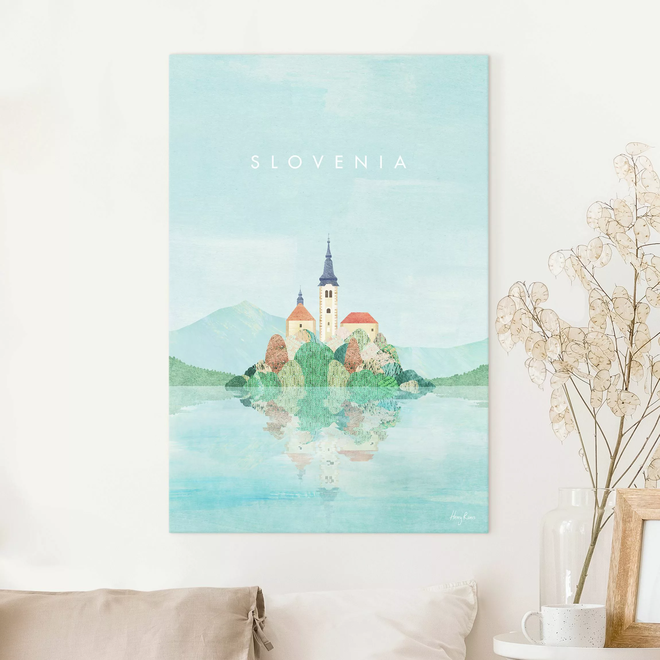 Leinwandbild Reiseposter - Slowenien günstig online kaufen