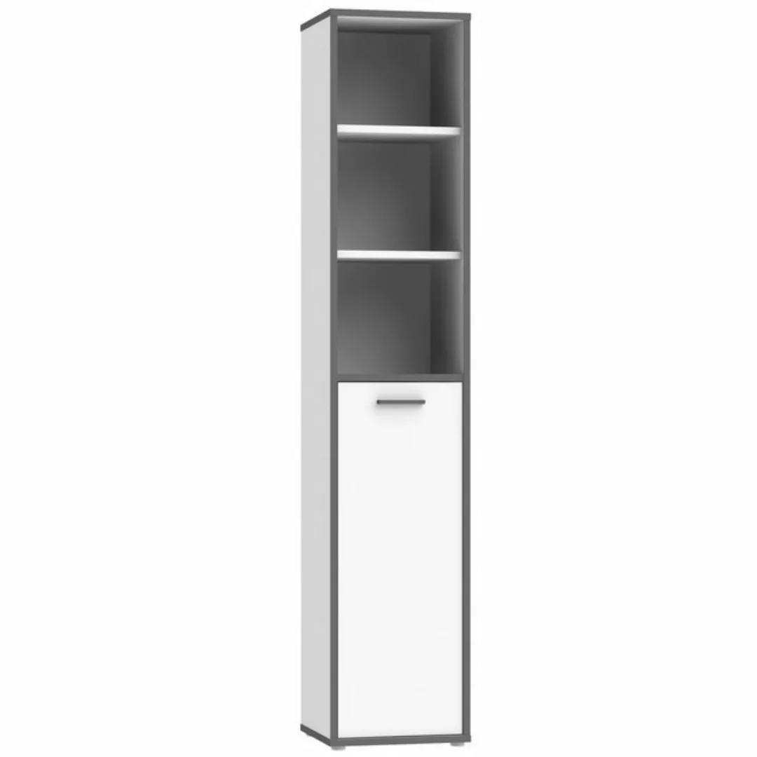 expendio Aktenschrank Keijo 5 Weiß / Wolfram Grey, 45x227x42 cm günstig online kaufen