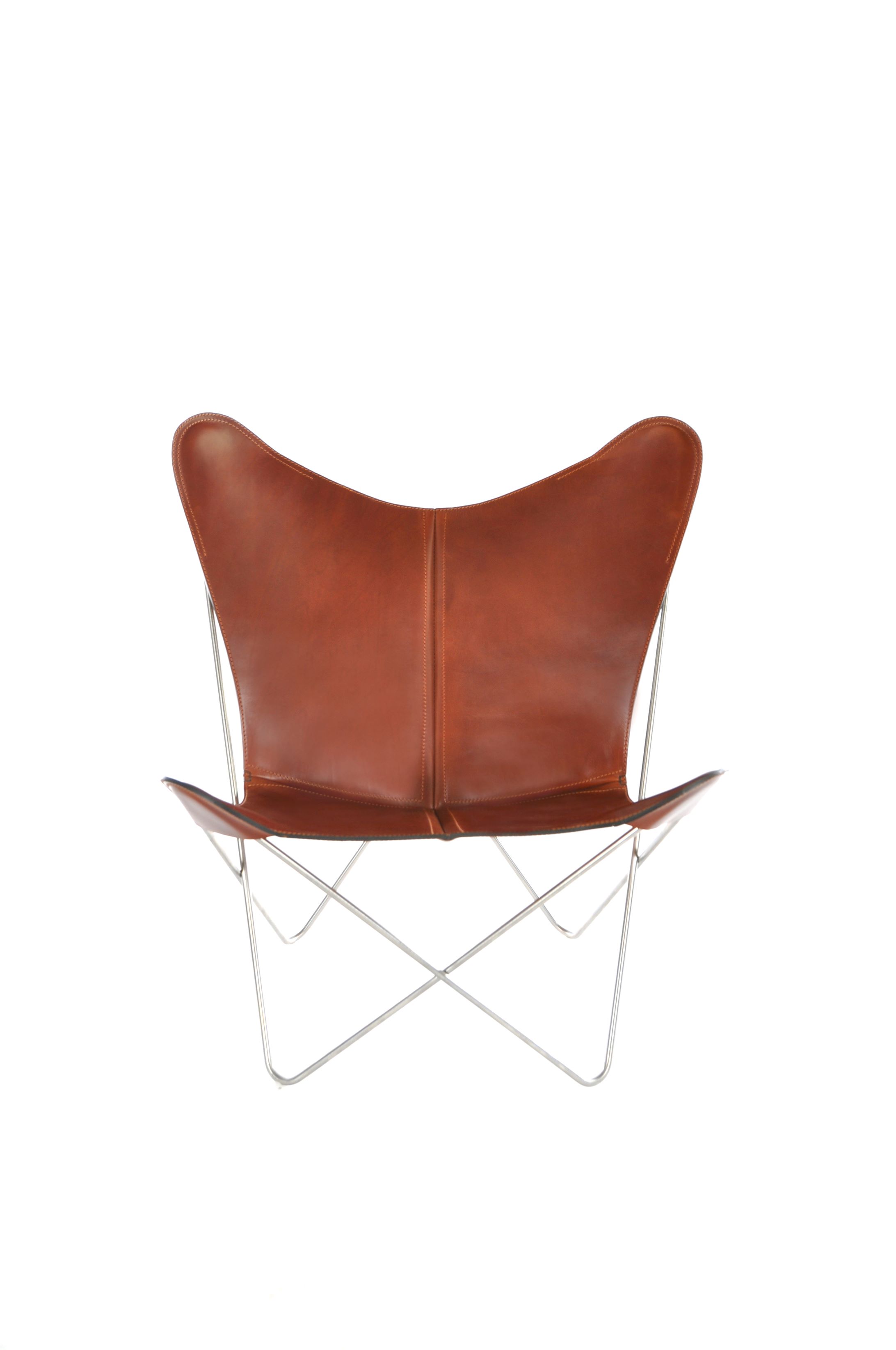 TRIFOLIUM Chair - Premiumsessel Edelstahl Cognac günstig online kaufen