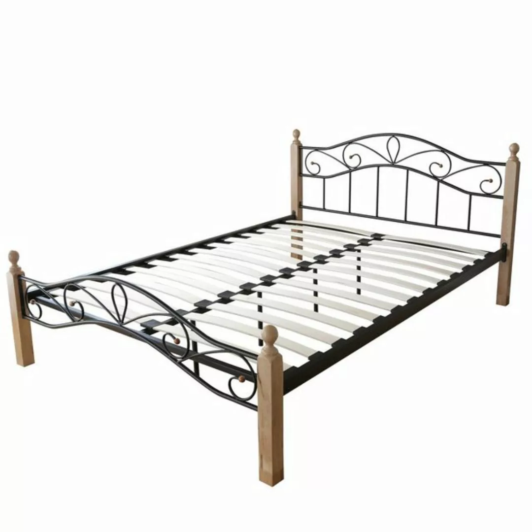 Homestyle4u Metallbett Bettgestell Doppelbett Bettrahmen 140 160 180 x 200 günstig online kaufen