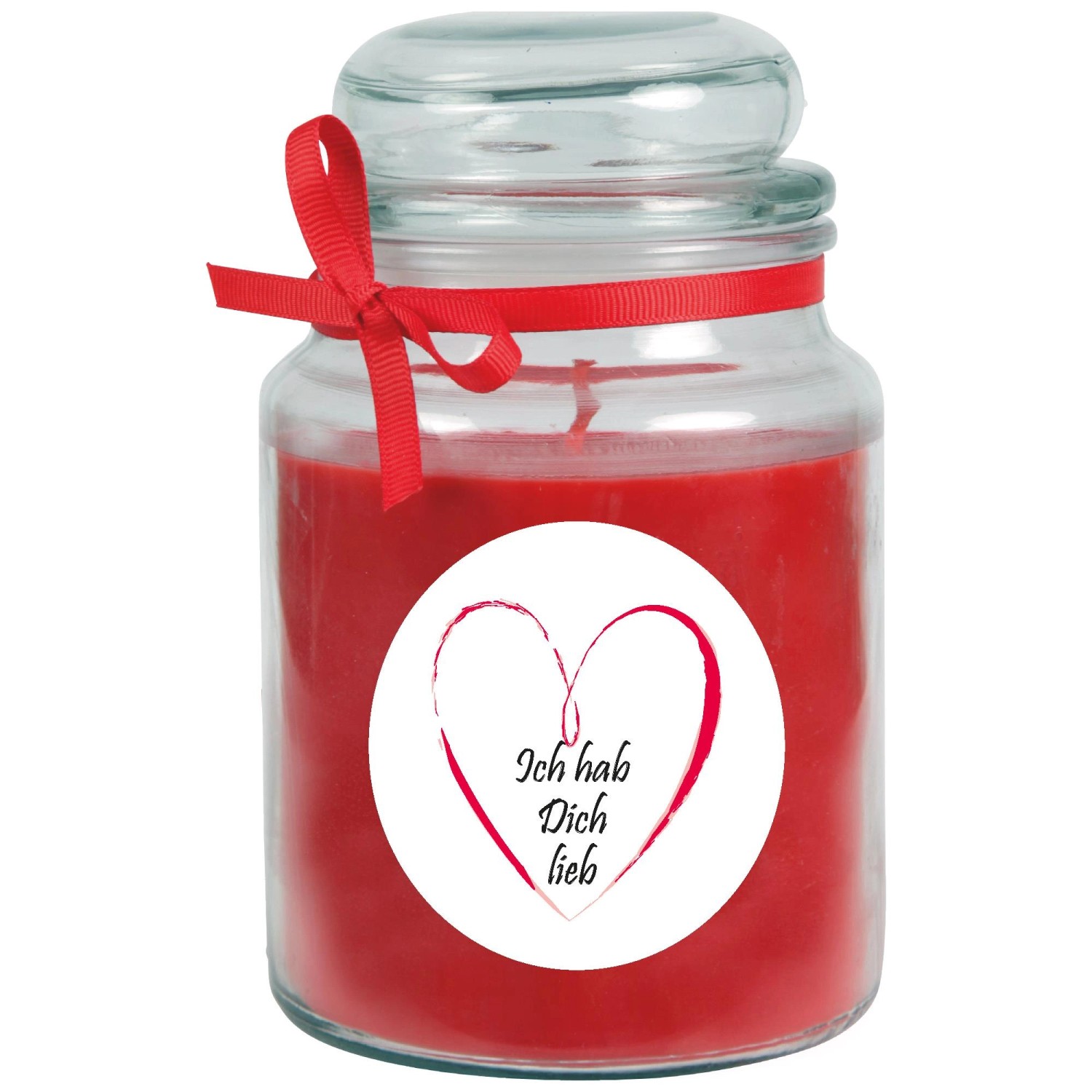 HS Candle Duftkerze & Bonbon Glas Herzen Rose Rot günstig online kaufen