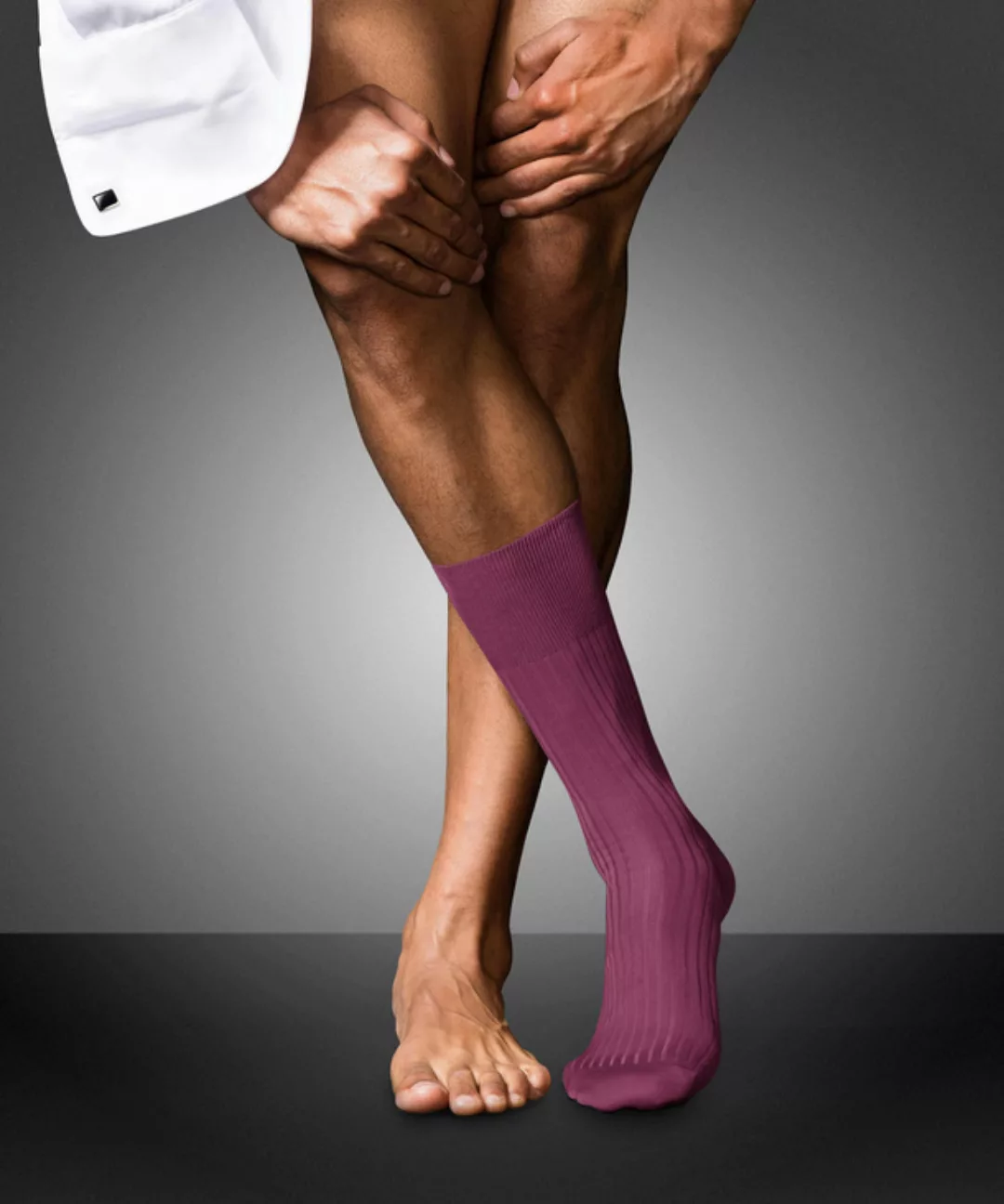FALKE No. 10 Pure Fil d´Écosse Gentlemen Socken, Herren, 45-46, Pink, Uni, günstig online kaufen