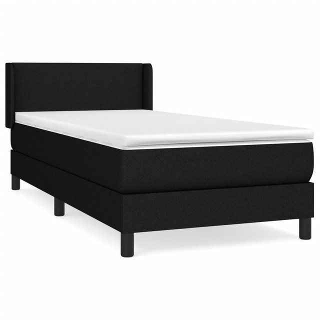 vidaXL Boxspringbett Boxspringbett mit Matratze Schwarz 100x200 cm Stoff Be günstig online kaufen