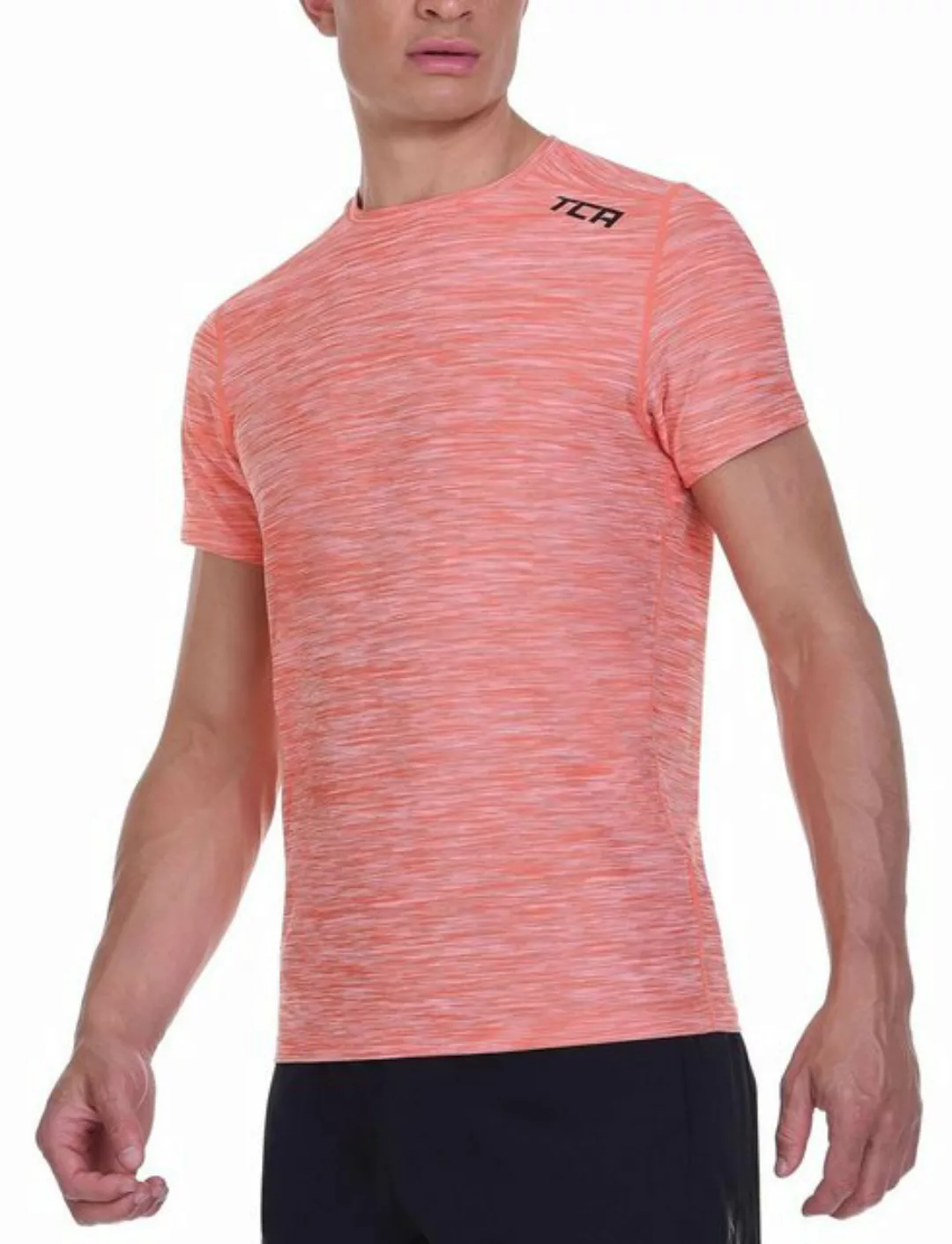 TCA T-Shirt TCA Herren Galaxy Laufshirt - Orange (1-tlg) günstig online kaufen