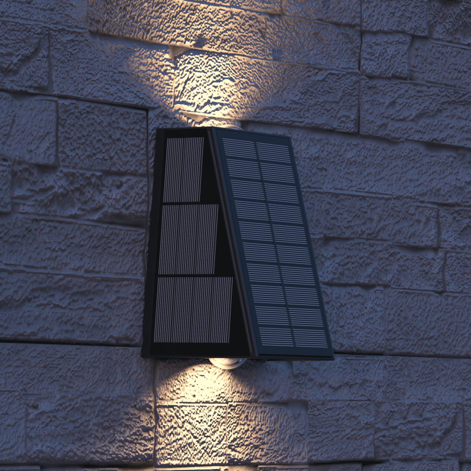 Calex Solar-LED-Außenwandleuchte Matera, up/down, schwarz günstig online kaufen