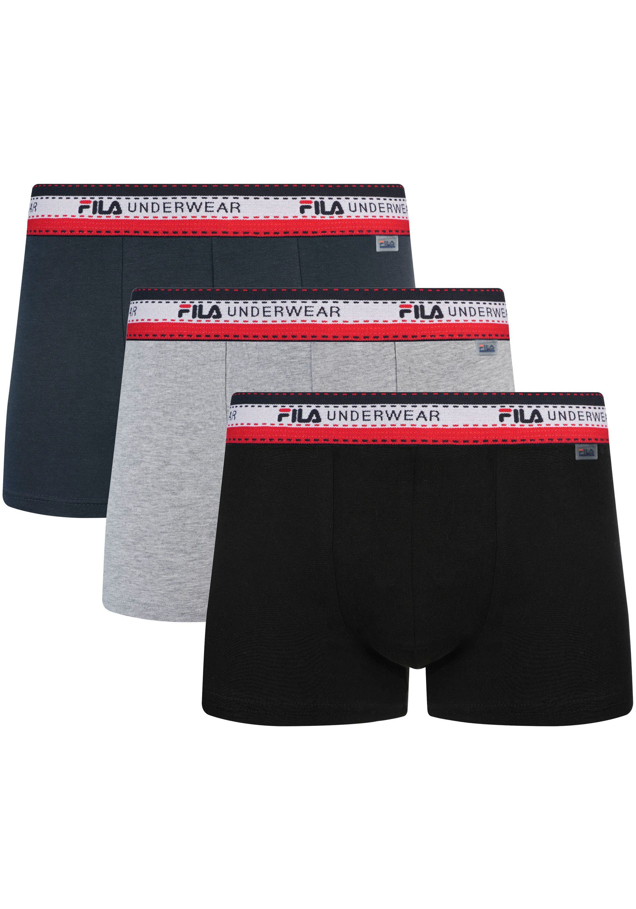 Fila Boxershorts "MAN BOXER SHORTS", (3er Pack), mit elastischem Logobund günstig online kaufen