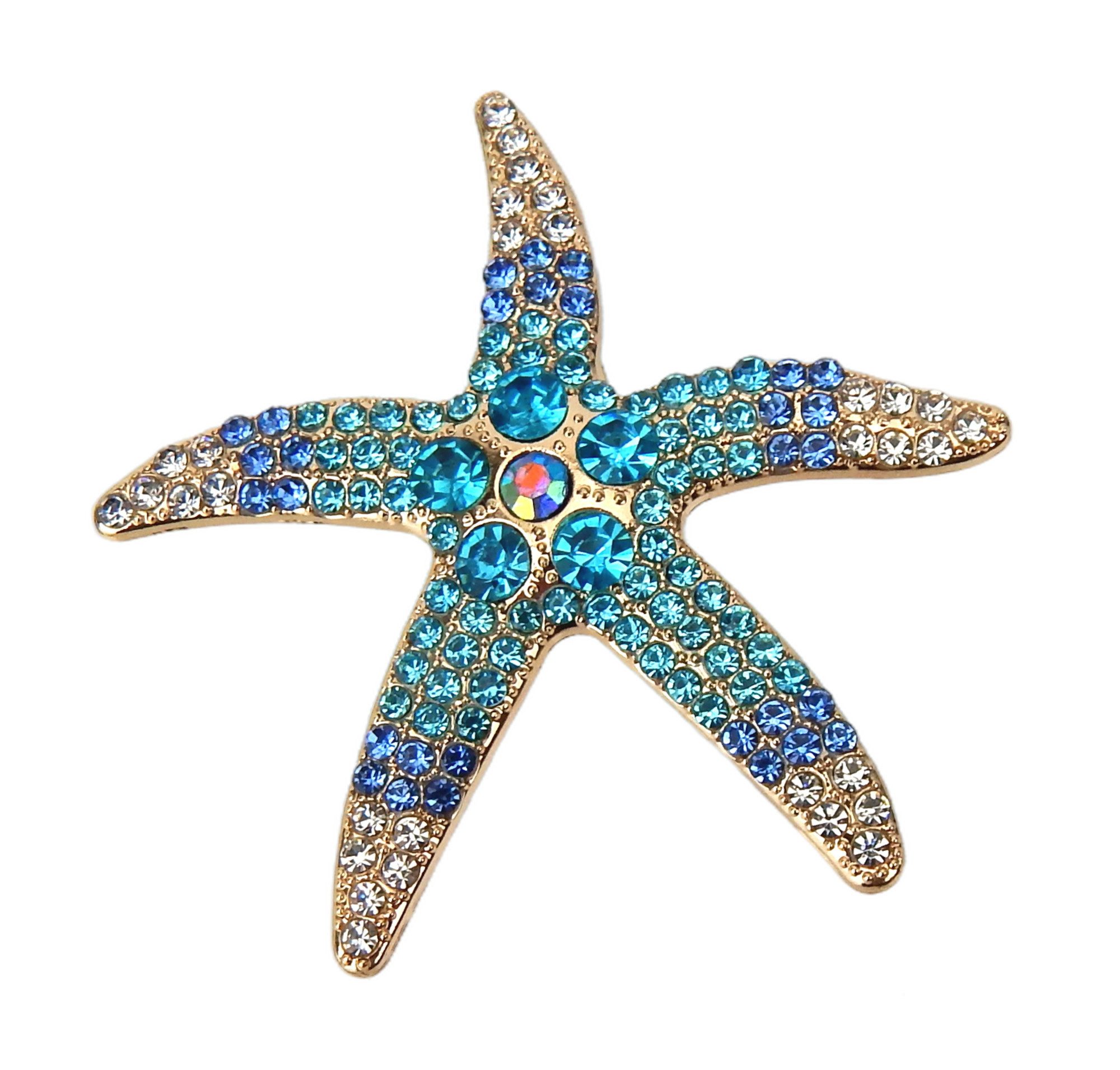 Ella Jonte Brosche, Seestern gold blau günstig online kaufen