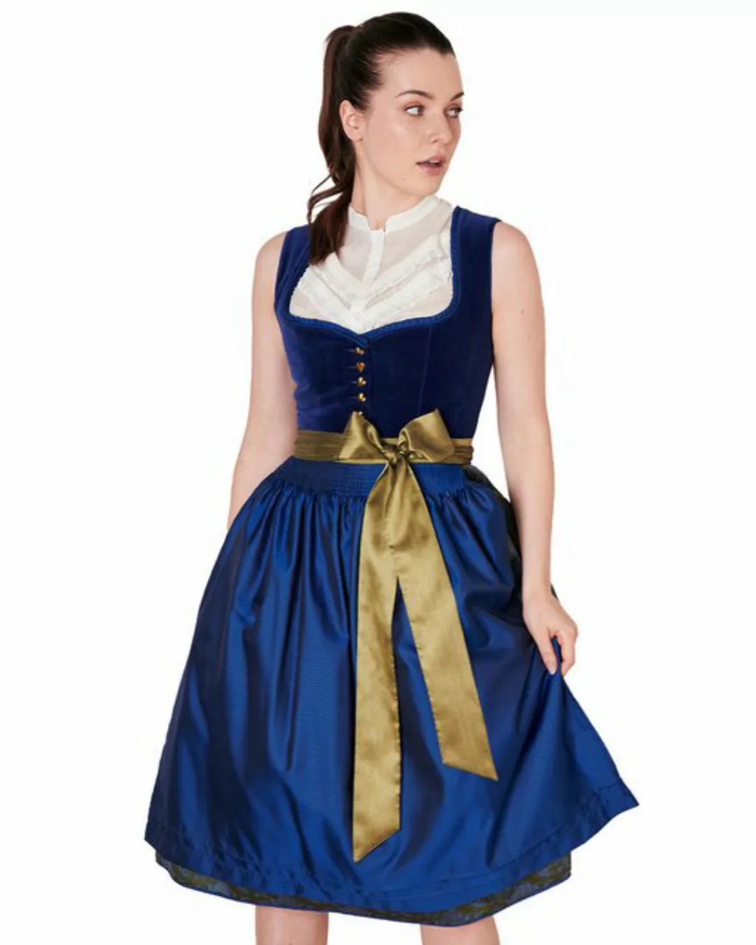 KRÜGER COLLECTION Dirndl Dirndl 'Carlotta' 112266, Blau 70cm günstig online kaufen