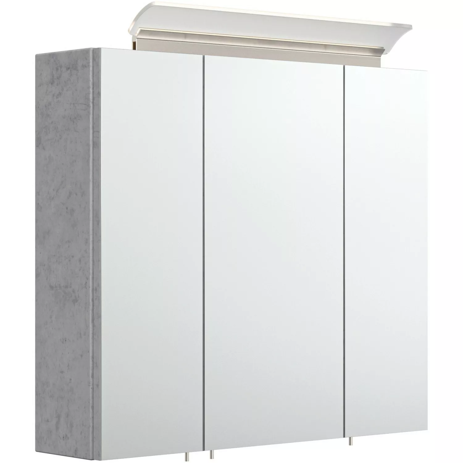 Posseik Spiegelschrank Beton-Optik 70 cm mit Softclose Türen günstig online kaufen